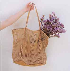 Bolso Tote de Malla de Gran Capacidad para Mujer, Versátil, de Lujo, para Playa, Pañales, Estilo Elegante - Product Image 5