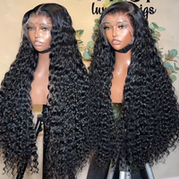 Perruque de cheveux naturels vietnamiens bruts de 40 pouces de long, ondulations profondes, densité 250%, perruque de cheveux humains bouclés birmans, perruques de cheveux indiens vierges ultra-lisses