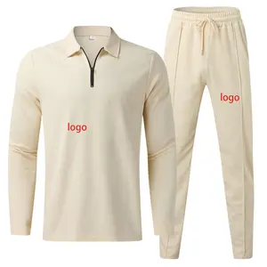En iyi fiyat yeni kumaş nefes eşofman erkekler eşofman takımları toptan takım elbise Polo GÖMLEK ve pantolon eğitim koşu elbisesi
