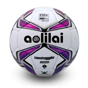 2020 pelotas de custom logo合成皮革尺寸5匹配热粘合层压足球球足球训练用球