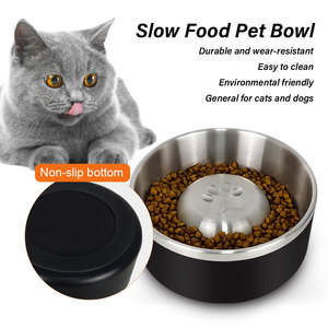 Wholesale Custom Logo <strong>Dog</strong> Water <strong>Bowl</strong> Luxury Elevated Cat <strong>Dog</strong> Food <strong>Bowl</strong> Non- Slip Metal <strong>Dog</strong> <strong>Bowl</strong> With Slow Feeder - Product Image 2