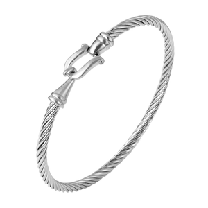 Vendita calda a testa a U con fibbia a gancio in acciaio inossidabile braccialetto a fune a più colori braccialetti di moda all'ingrosso - Product Image 2