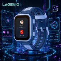 Reloj Inteligente LAGENIO 4G con Tarjeta SIM para Niños, Asistente de Voz con IA, GPS, LBS, WIFI, A-GPS, Posicionamiento SOS, Reloj Inteligente Bidireccional para Niños