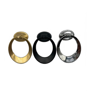 Oval <b>Gold</b> <b>Cabinet</b> Drawer Pull Ring Zinc Alloy Minimalist Furniture Handle - Product Image 4