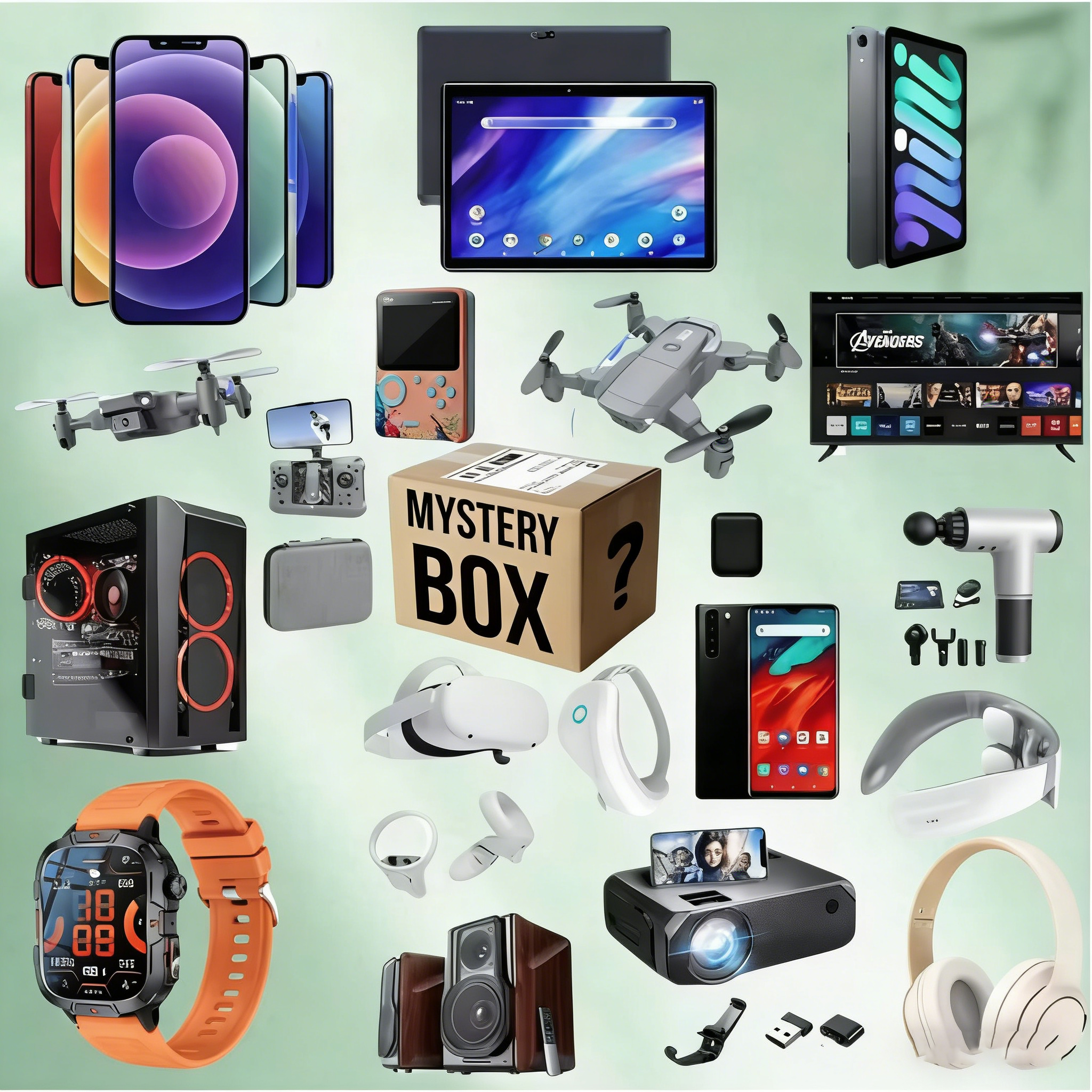 Electronics 3C Lucky Box New Festival Gift High Quality Wireless Lucky Box Headphones Surprise Box Large Products Blind Mobile