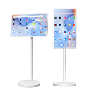 32 Inch Rotatable Smart Portable Tv <b>With</b> Android 12 Magnetic Camera Lcd Display on Wheels Advertising Screen for Home Portable R - Product Image 1
