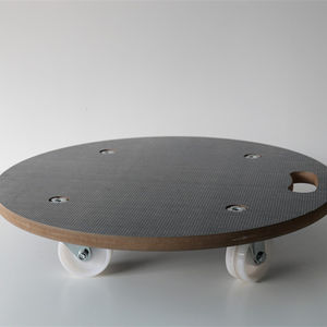 Круглая серая тележка из МДФ для дома - Product Image 1