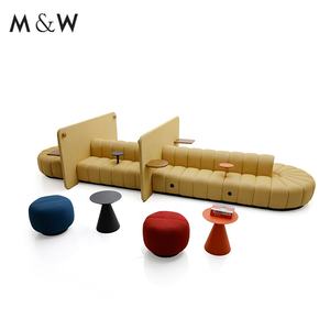 M & W, nuevo diseño, muebles curvos de lujo, recepción, oficina, sala de tela, sofás modulares de ocio - Product Image 5