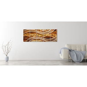 Group Panels <strong>Abstract</strong> Contemporary <strong>Metal</strong> <strong>Wall</strong> <strong>Art</strong> for Living Room Decoration - Product Image 1