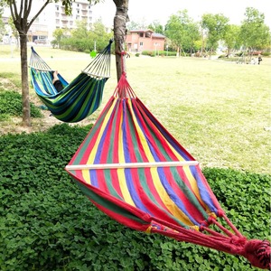 Hamaca de Lona para Exteriores, Tamaño Doble, Capacidad de Carga de 100 kg, Hamaca Portátil para Viajes, para Jardín o Parque - Product Image 2