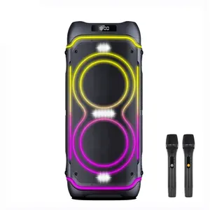 10-Inch Portable MP3 MP5 Player with Sound-Activated LED Subwoofer Blue Tooth Music Outdoor Activities Plastic Speakers