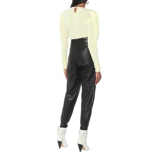 <b>Women</b> Genuine Leather New Design 100% Leather <b>Leggings</b> <b>Wet</b> <b>Look</b> Tight Mid Waist Regular Fit Waterproof Eco-Friendly Winter Pants - Product Image 2