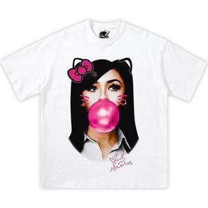 T-shirt graphique Mariah The Scientist, coupe ample, unisexe, streetwear, imprimé Y2K, col rond, manches courtes, 100% coton - Product Image 1