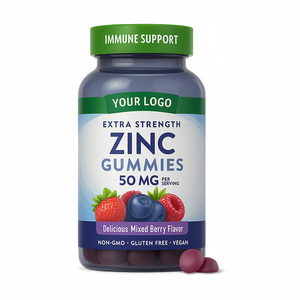 Gommose Naturali di Calcio, Magnesio e Zinco per la Crescita dei Adolescenti, 50mg, 120 Gommose, Supporto Immunitario e Recupero, Salute Personale Maschile - Product Image 1