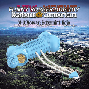 Juguete Masticable para Perros con Forma de Hueso, Cepillo de Dientes de TPR, Palillo de Limpieza Dental con Soporte para Golosinas para Perros Pequeños, Medianos y Grandes - Product Image 2