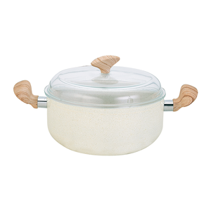 Batterie de cuisine de luxe de haute qualité 7 pièces en aluminium antiadhésif marbre <span class=keywords><strong>pierre</strong></span> enduit <span class=keywords><strong>casserole</strong></span> granit forgé casseroles et marmites - Product Image 4