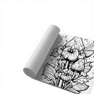 Livre de <span class=keywords><strong>coloriage</strong></span> aux fleurs relaxantes avec des motifs floraux complexes - Art-thérapie apaisante pour adultes, papier couché, reliure parfaite - Product Image 4