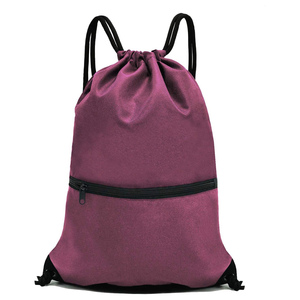 Mochila con cordón de lona de algodón orgánico natural ecológico para mujer - Product Image 1