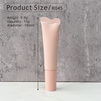 Tube de Brillant à Lèvres Tête de Cristal, Luxe, Rose Nude, Emballage Tube Souple pour Baumes à Lèvres et Cosmétiques, Personnalisation