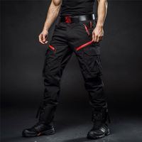 Pantalon de Travail Homme Robuste Type Cargo, Multi-Poches, Renforcé aux Genoux pour Usine et Secours