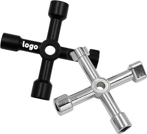 Clé à robinet 4 voies personnalisable avec logo – Outil polyvalent pour robinet, vanne, tuyau et contrôle d'arrêt des équipements utilitaires - Product Image 5