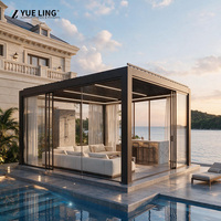 Pergola en aluminium à toit à persiennes, taille personnalisée, pour les constructeurs et les entrepreneurs, pergola extérieure résistante au soleil et à la pluie