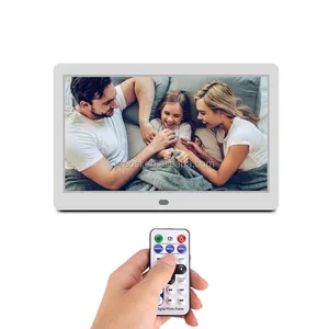 Pros Smart Digital Photo Frames 10 Inch Full HD Display 1080P Video Photo Music Calendar Timer Background Music Remote Control