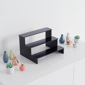 Support d'affichage <span class=keywords><strong>à</strong></span> 3 niveaux noir pour Cologne, parfum, figurines, cupcakes, desserts, épices, parfums, utilisation <span class=keywords><strong>sur</strong></span> comptoir, meuble de toilette, ensemble d'étagères - Product Image 5