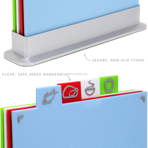 Ensemble de planches à découper colorées antidérapantes avec support - Product Image 3