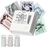 Machine d'impression d'étiquettes autocollantes en papier avec gravure laser de forme carrée, logo personnalisé, pour étudiants, usage au bureau, mini imprimante thermique portable