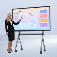 Tableau blanc interactif à écran tactile LCD de 55/65/75/85/86 pouces avec tableau intelligent Android et Windows 4K pour l'enseignement scolaire