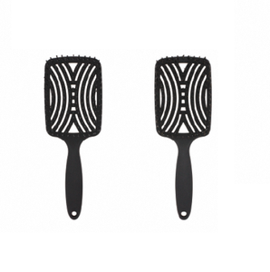 Brosse à rouler de qualité salon avec manche en D, baril en céramique, poignée en caoutchouc antidérapante et poils de sanglier doux pour le coiffage des cheveux lisses - Product Image 3