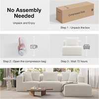 Novilla Modernes Design Schlafzimmermöbel Weißes Sofa-Set Hochdichter Schaumstoff Komprimiertes Vakuumsofa für Hotel und Apartment
