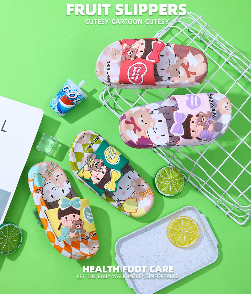 Children's Slippers Summer Cute Princess Cartoon Home Indoor Bath Non-slip Girls Baby Slides
