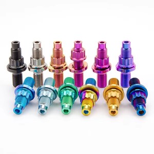 Kit de goujons de collecteur d'échappement en titane usinés CNC GR5, à tête plate, filetés, finition anodisée pour moteur haute performance - Product Image 5