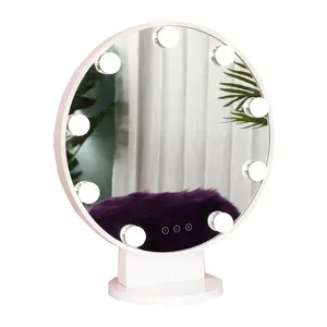 LED Vanity Mirror white or black Round Shape Make Up Mirrors Bulb Adjustable Brightness Mirror Dresser Lamp