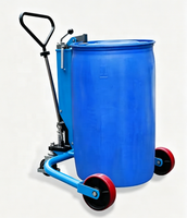 Lève-fût hydraulique manuel 250 kg, levage facile pour une utilisation par une seule personne & chariot pour fût d'huile de 55 litres