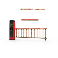 Barrière de contrôle d'accès intelligente pour véhicules DC 24V sans balais IP65 avec lecteur RFID et code QR pour portail de communauté ou d'usine