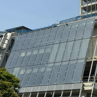 Sistema de Fachada de Vidrio con Doble Acristalamiento y Pared Cortina de Aluminio, Características Anti-Rayaduras, Ignífugas y Ecológicas para Arquitectura Moderna
