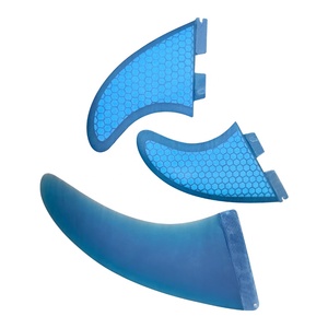 Aletas de Fibra de Vidrio de Alta Calidad a Precio de Fábrica, Aletas Dobles Reforzadas con Panal de Abeja para Tabla de Surf JF-060707 - Product Image 3