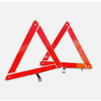 Triangle d'avertissement Triangle d'urgence de sécurité réfléchissant Triangle d'avertissement de route pliable avec boîte de rangement pour les urgences de voiture
