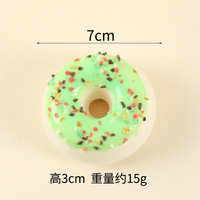 Donuts artificiels en sucre PU, échantillons de décoration amusants pour pâtisseries, ornements pour arbre de Noël