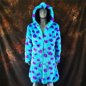 Luxe nepbontjassen voor heren, parka-jas met luipaardprint, harige overjas met tijgerprint, winterhoodie, pluizig vest, lange jas - Product Image 4