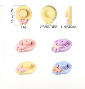 Perles en vrac 3D en PVC et silicone, nouveau design de chapeau de dessin animé, pour stylos, bijoux et fabrication DIY, idéales pour la personnalisation de porte-clés et stylos pour enfants. - Product Image 6