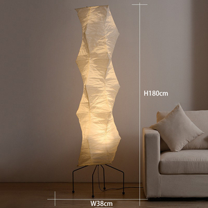 Lanterne chinoise moderne lumière LED E27 ampoule carrée lampe en <span class=keywords><strong>papier</strong></span> trépied hauteur réglable blanc chaud hôtel et maison <span class=keywords><strong>lampadaire</strong></span> - Product Image 4