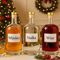 Bouteille à fond épais pour vin, liqueur, whisky, boissons, huile, vodka – 50ml, 100ml, 200ml, 250ml, 375ml, 500ml, 750ml, 1000ml