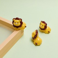 Figurines de lion miniatures en résine en gros, ornements animaux de dessin animé pour la décoration de micro-paysages, bonsaïs et terrariums DIY