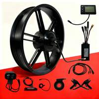 Kit de vélo électrique Ouxi V8 avec moteur de moyeu V8 20 pouces 48V-500W, câble moteur côté droit, vélo à pneus larges, moteur de moyeu V8 avec roue, 25 km/h
