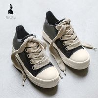 Chaussures décontractées pour hommes, style sport et marche, style Hong Kong, à semelle épaisse et souple, résistantes à l'usure, noir et blanc, prix d'usine