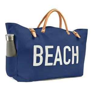 Bolso de playa de compras de diseñador de lujo para mujer, bolso de playa de lona con logotipo personalizado - Product Image 5